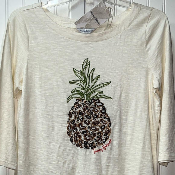 Tommy Bahama Organic Cotton Leopard Pineapple Shirt M NWT - Picture 8 of 8